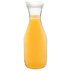 Plastic carafe with clip lid