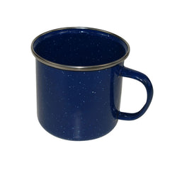 Blue enamel mug